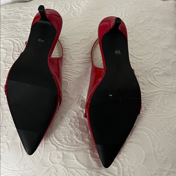 Morgan Taylor patent kitten heel slings. - Picture 4 of 8